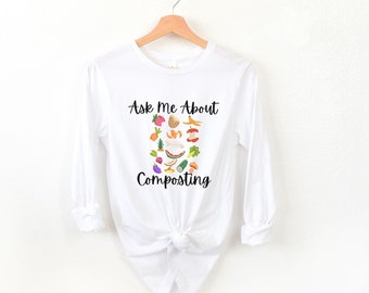 Composting Queen T-shirt met lange mouwen: cadeau milieubewust tuinman