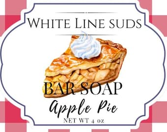 Apple Pie Soap Bar | Vanilla, Cinnamon, Ginger, Apple, Body Wash, Handmade Soap Bar