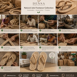 Natural Handmade Braided Jute Boho Summer slippers Eco Friendly beach slides women spa gift for her organic birthday Clogs gift for Daughter image 8