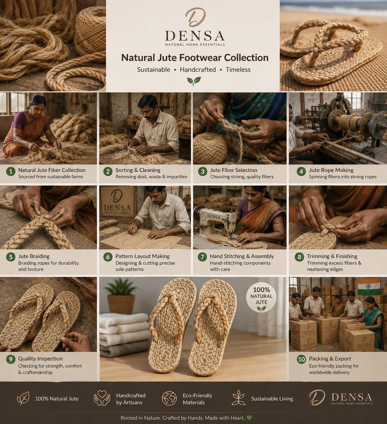 Natural Handmade Braided Jute Boho Summer slippers Eco Friendly beach slides women spa gift for her organic birthday Clogs gift for Daughter image 8