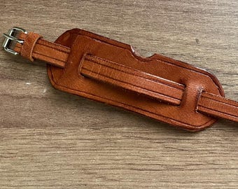10 12 14 16 18 20mm real leather handmade WW1 WW2 Great War antique vintage military army officer tactical trench watch bund strap band