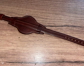 Handmade 8 10 12 14 mm brown oiled leather WW1 WW2 military army style great war antique trench wrist watch band bund strap replica
