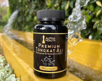 120 Capsule Tongkat Ali Longjack biologico naturale. 100% Ginseng Malese 200:1. Spedizione gratuita. Fornitura per 2 mesi. *Regalo di campione gratuito incluso*