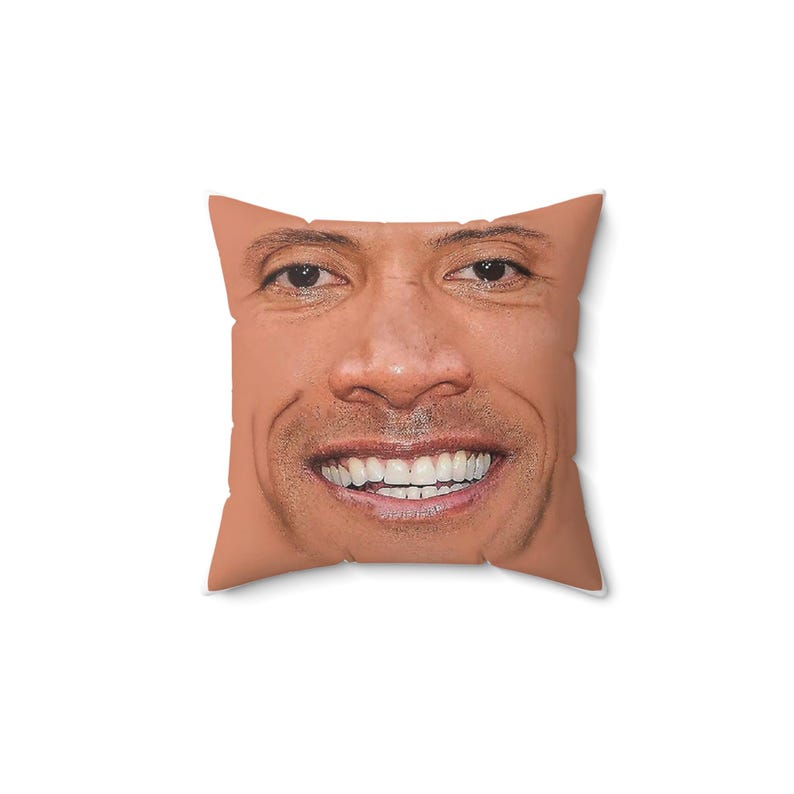 Dwayne the Rock Johnson Meme Spun Polyester Square Pillow/ Dwayne