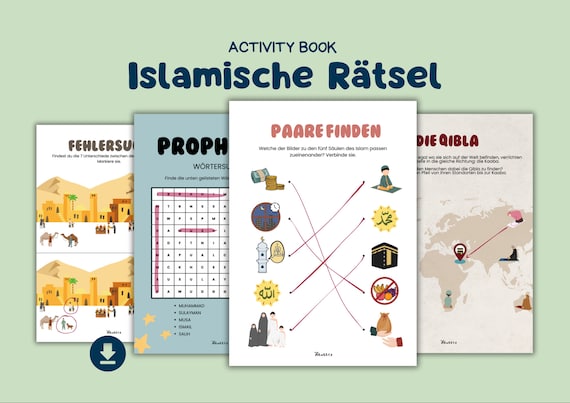 islamische Rätsel deutsch | ramadan planer | islamisches Lernbuch | activity book kids | Ramadan for Kids | muslim homeschool