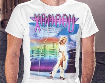 80's Retro Tees Xanadu Movie T-shirt - Retro Musical Fantasy Film Poster Adult Unisex Women's Men's Top - Retro Party Shirt, Nostalgic Gift