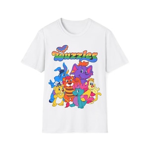 Retro Nostalgic Wuzzles Cartoon T-Shirt - 80s Cute Cartoon Top - Retro Tees