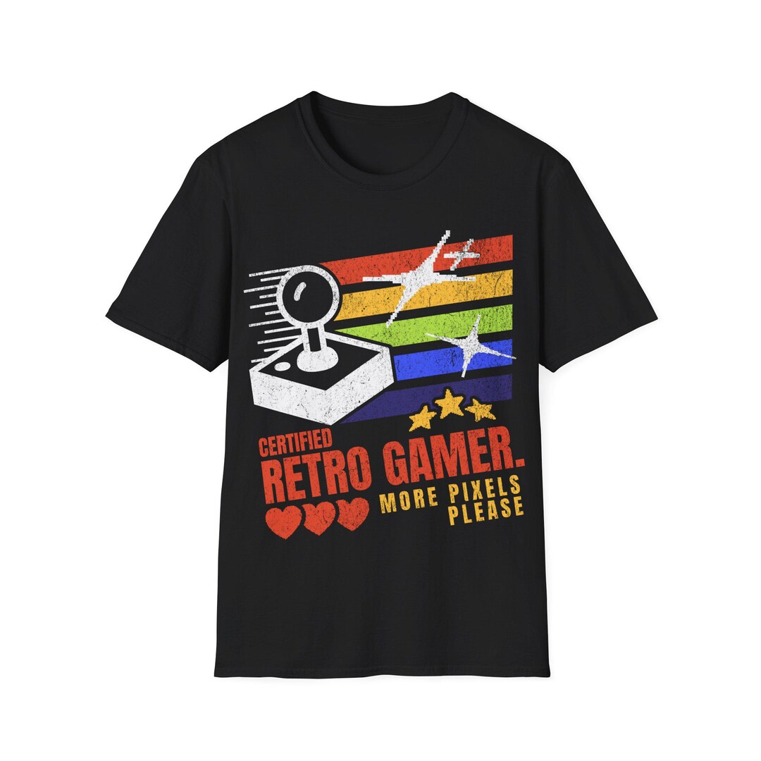 Certified Gamer T-shirt – Retro Gaming Pixel Nostalgia Tee - Etsy