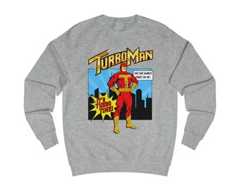 Sudadera con figura de acción de Turboman / Inspirada en la película navideña "¡Qué bello es vivir!"