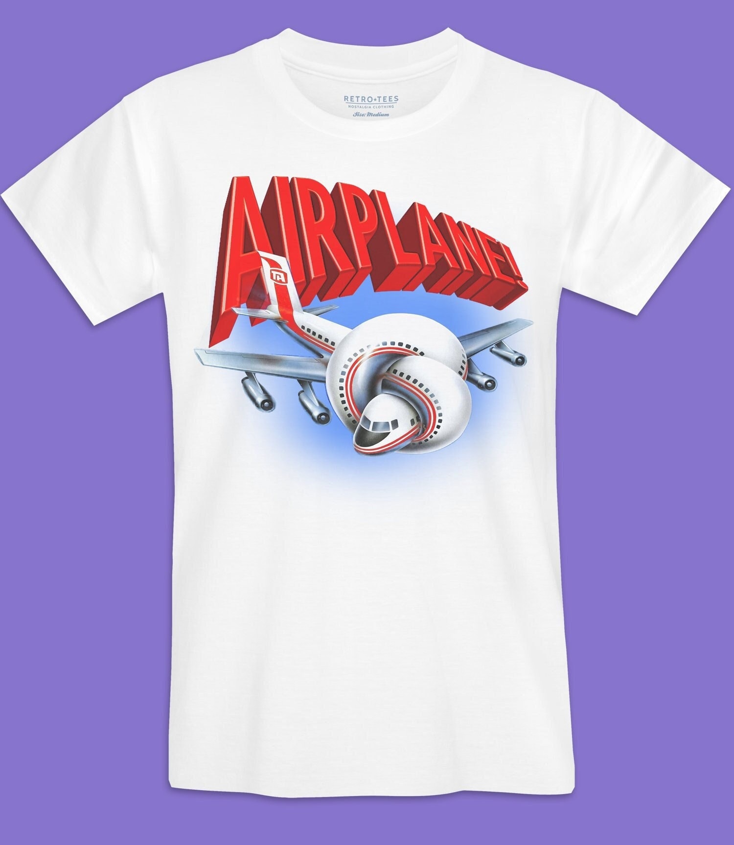 80's Airplane Retro Comedy Movie Tshirt Retro Tees Adult Unisex Men's