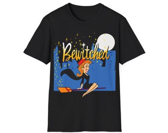 Vintage tv betoverd uniseks T-shirt - jaren 60 geïnspireerde top - retro T-shirts