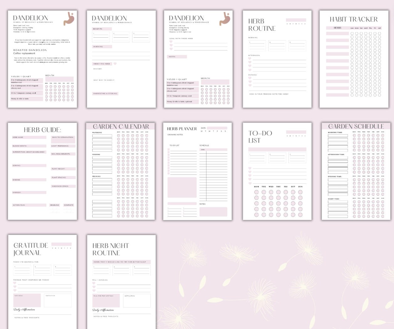 Herbal Template, Printable Medicinal Herbs, Plant Journal, Printable ...