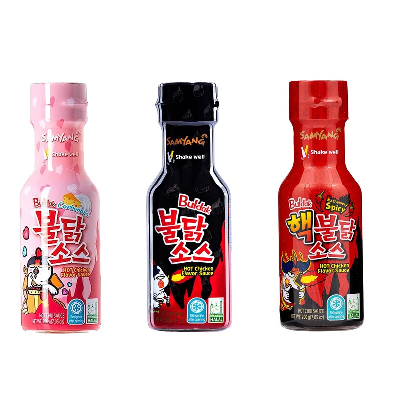 Samyang Buldak Hot Chicken Flavor Sauces Carbonara Hot Chicken Extremely Spicy Sauces 200g Etsy