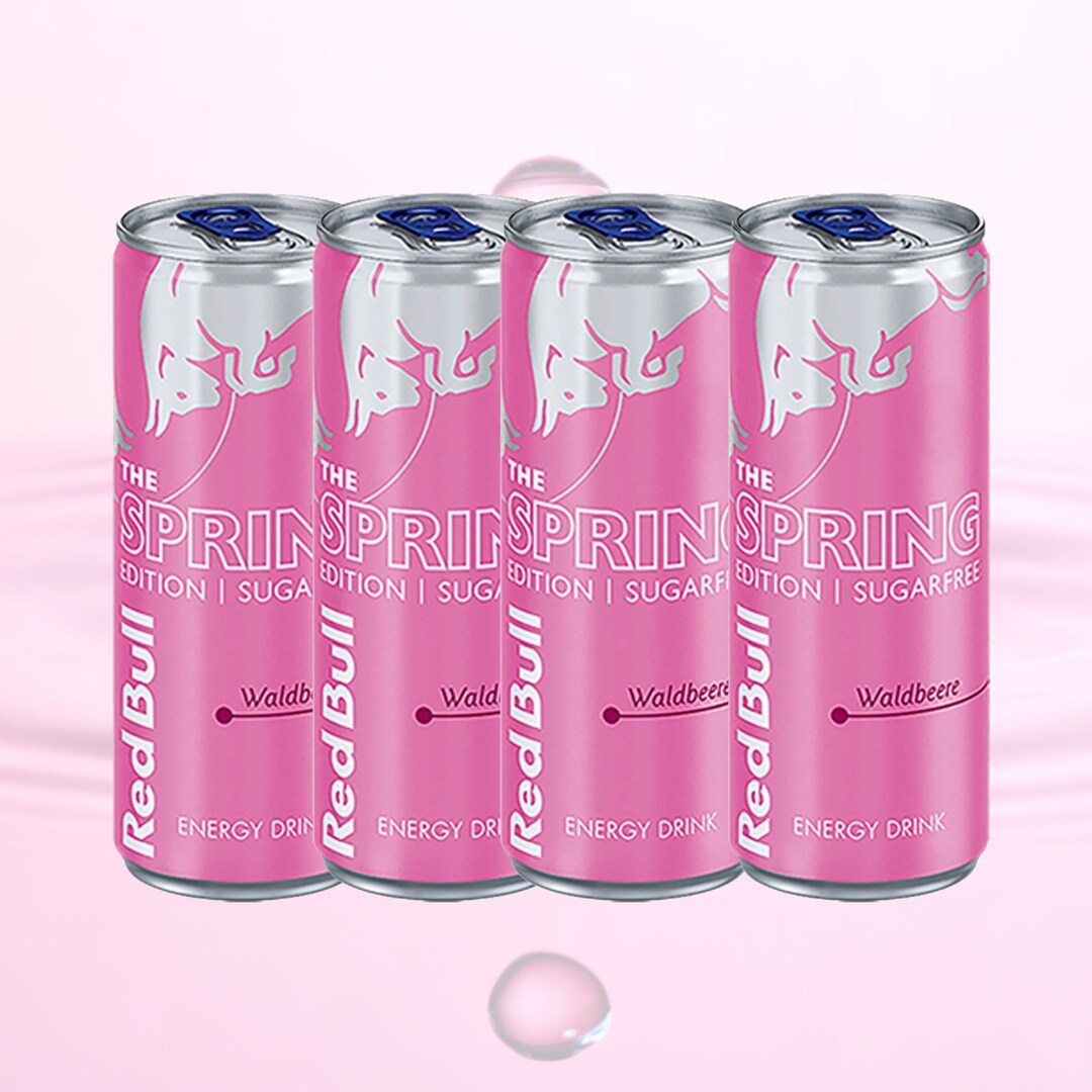 Pink Red Bull Spring Edition Sugarfree Wild Berry Energy Drink 4pack