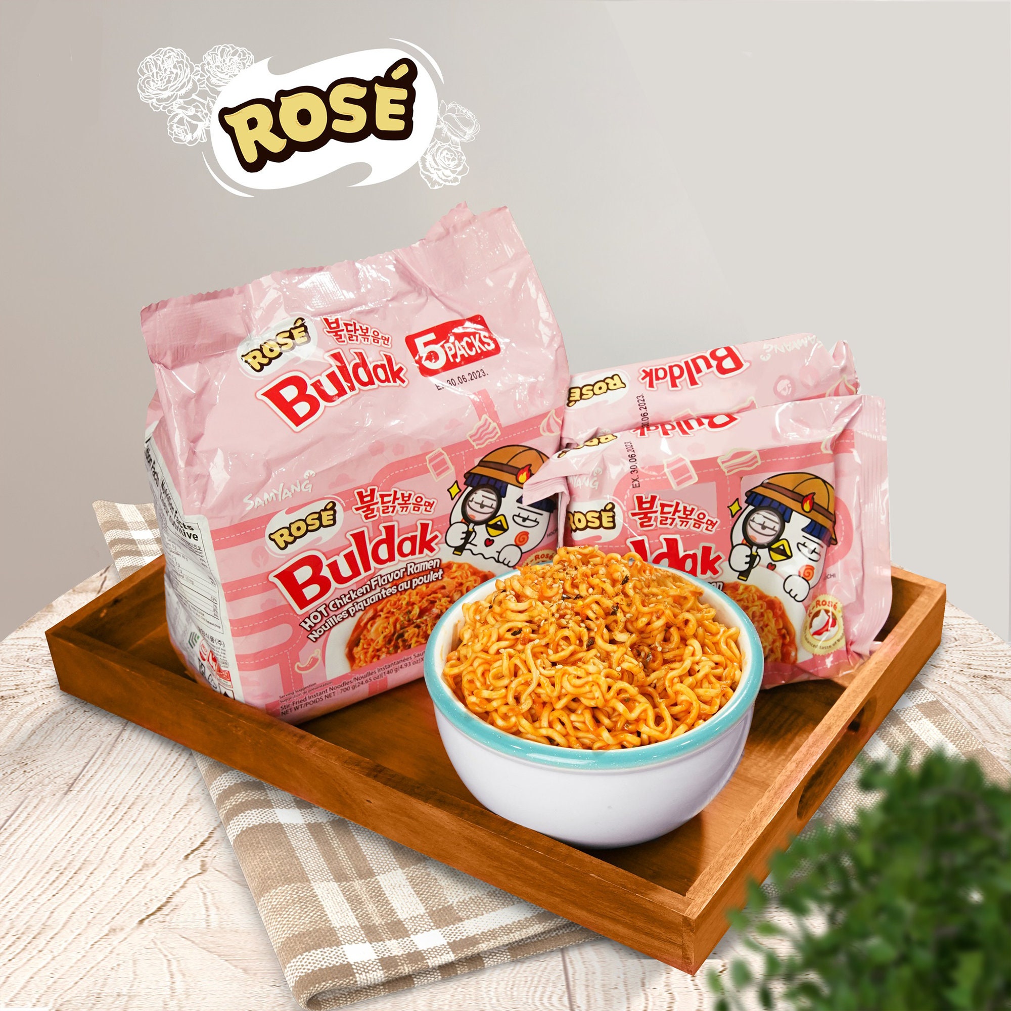 Samyang Rose Buldak Chicken Ramen Noodles 140g – Chennai Grocers