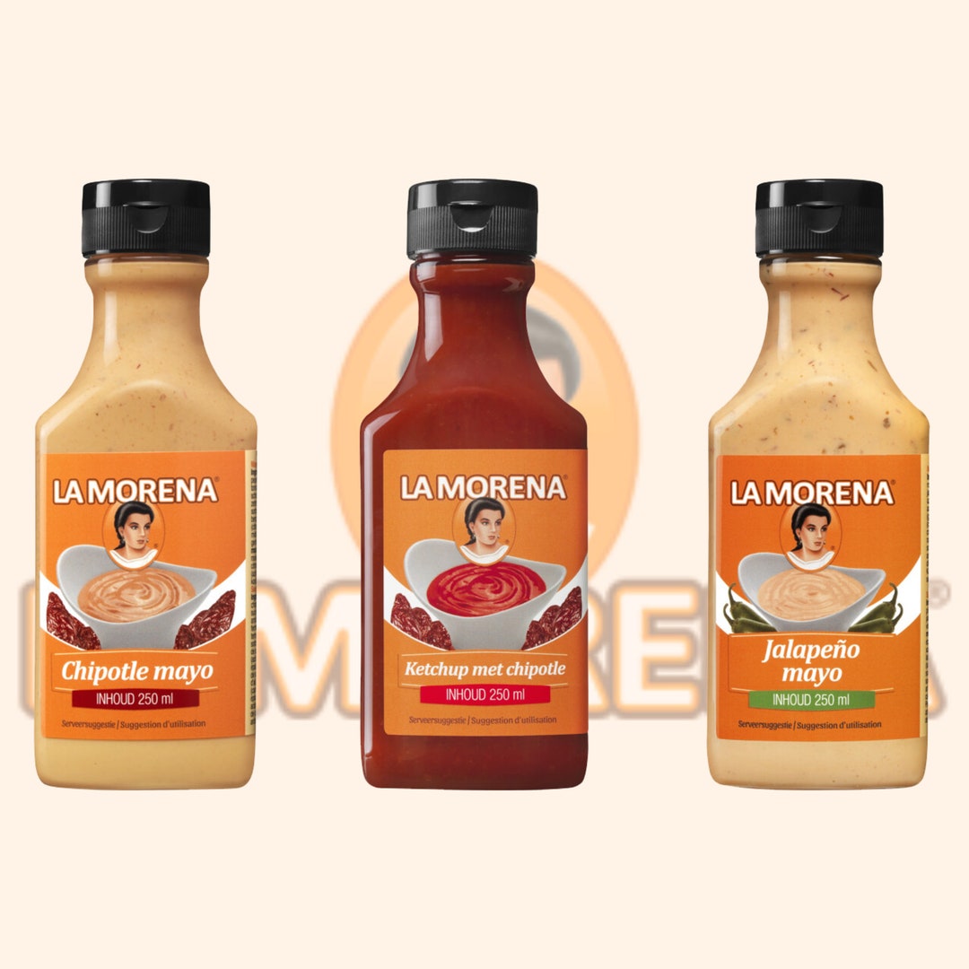 La Morena Sauce Trio Mildly Spicy Chipotle and Jalapeño Delights 