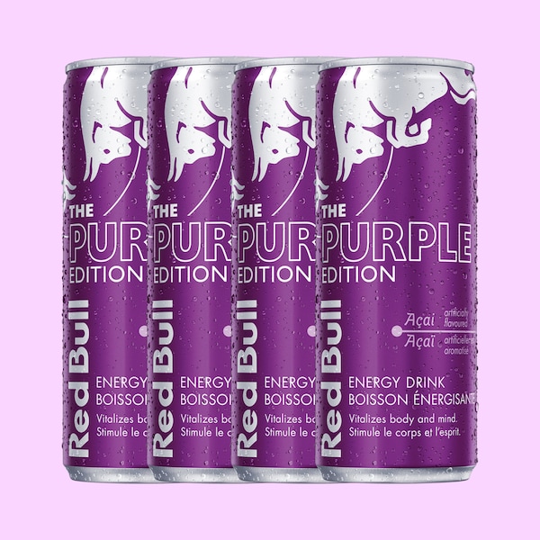 Red Bull Purple Edition - Pack de 4 boissons énergisantes à la saveur d'açaï (250 ml)