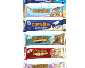 Grenade Protein Bar 6-Pack - Assorted Flavors: Oreo, Nougat Caramel, Salted Peanut & More!