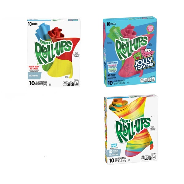 Roll-Ups | Snacks mit Fruchtgeschmack | Betty Crocker Frucht Roll-Ups | Sortimentspackung Obst-Roll-Ups Tie Dye (141g)