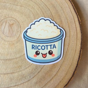 Ricotta Cheese | vinyl sticker | laptop sticker | water bottle sticker | The cheese collection