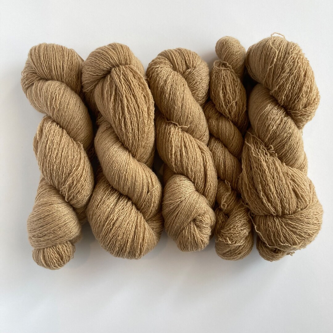 Camel Brown Cashmere Yarn Reclaimed Cashmere Yarn Brown Lace Weight