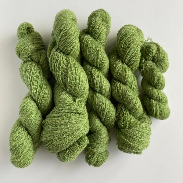100% Cashmere Yarn | Lace Weight Green Cashmere Yarn | Recycled and Sustainable