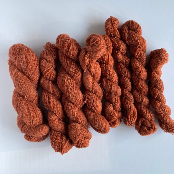 Orange Recycled Cashmere Yarn | Lace Weight Cashmere Yarn | Dark Orange | Pumpkin | Sustainable and Recycled Yarn | Upcycled