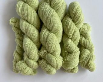 100% Kaschmir | Neon Gelb Grün | Lace Gewicht Kaschmir | Nachhaltig und Recycelt