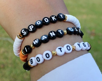 Halloween Bracelets, Halloween Jewelry, Halloween Kids Gift, Halloween Gifts, Halloween Wish Bracelet, Halloween Party Gift,Spooky, Witchy