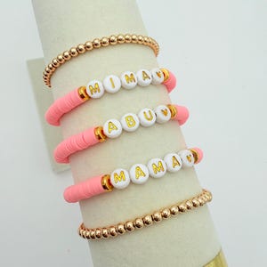 Personalized Name Custom Beaded Bracelet,  Friendship Bracelets, Bracelets for Girls, Gift for Friend,Gift for Her, Clay Bead Bracelet