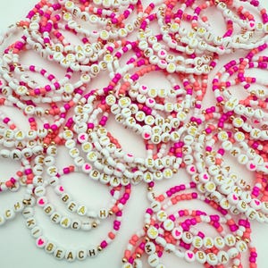 Bulk Order Personalized Name Bracelet, Cheer Team,, Personalized Bracelets,  Custom Name Beaded Bracelet in Bulk,Personalized Bracelet