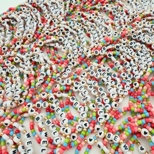 5-15-20-25-30-40-50Bulk Order Personalized Custom Beaded Name Bracelets, Friendship Bracelet,Custom Word Beaded Bracelets,Bachelorette Party