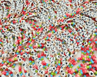 5-15-20-25-30-40-50Bulk Order Personalized Custom Beaded Name Bracelets, Friendship Bracelet,Custom Word Beaded Bracelets,Bachelorette Party