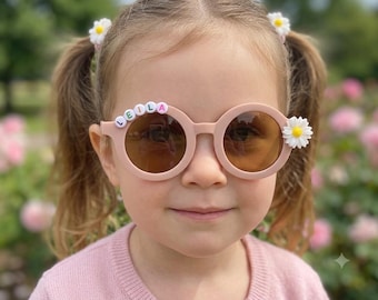 Daisy & Dinosaur Personalized Name Sunglasses, Toddler Gift, Kids Gift, Babies Gift, Baby Girl Personalized Birthday Gift Sunglasses