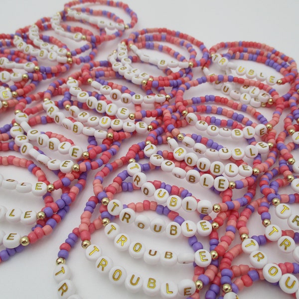 25-50-100-200-1000 Bulk Order Personalized Custom Beaded Name Bracelets, Friendship Bracelet,Custom Word Beaded Bracelets,Bachelorette Party