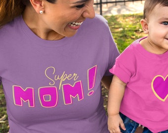 T-shirt super maman, cadeau fête des mères, t-shirt pour maman, cadeau pour maman, cadeau d'anniversaire pour maman, cadeau pour mère, meilleure mère, t-shirt maman