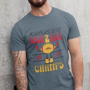 Kansas City Back to Back SuperBowl Champions TShirt, Superbowl LVIII Champs Shirt, Unisex Retro KC Football Tee, Chief Football Crewneck Tee