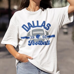 Dallas Football Vintage T-Shirt, Dallas Cowboy Throwback Tee, Unisex Retro Cowboy Crewneck Shirt, Dallas Cowboy Fan Gift, Game Day Shirt