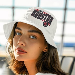 Houston Football Bucket Hat, Vintage Texan Bucket Hat, Retro Football Cap, Texan Fan Gift, Texas Football Apparel, Tailgating Bucket Hat