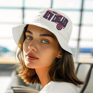 New England Football Bucket Hat, Vintage Patriot Bucket Hat, Retro Football Cap, Patriot Fan Gift, Football Apparel, Tailgating Bucket Hat