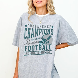 Philadelphia Football Team Conference Champs 2024 Unisex Softstyle T-Shirt, Retro Eagle Football Shirt, Vintage Eagle Championship Crewneck
