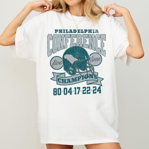 Philadelphia Football Team Conference Champs 2024 Unisex Softstyle T-Shirt, Retro Eagle Football Shirt, Vintage Eagle Championship Crewneck