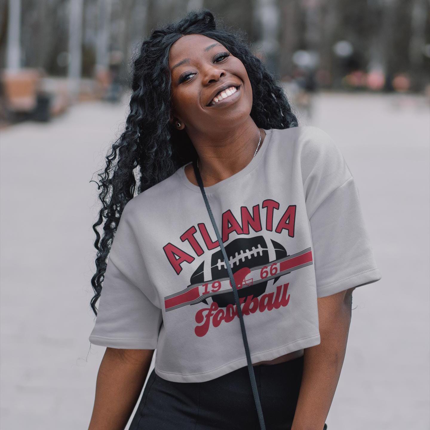 Atlanta Football Retro Cropped Shirt, Vintage Atlanta Falcon Crop
