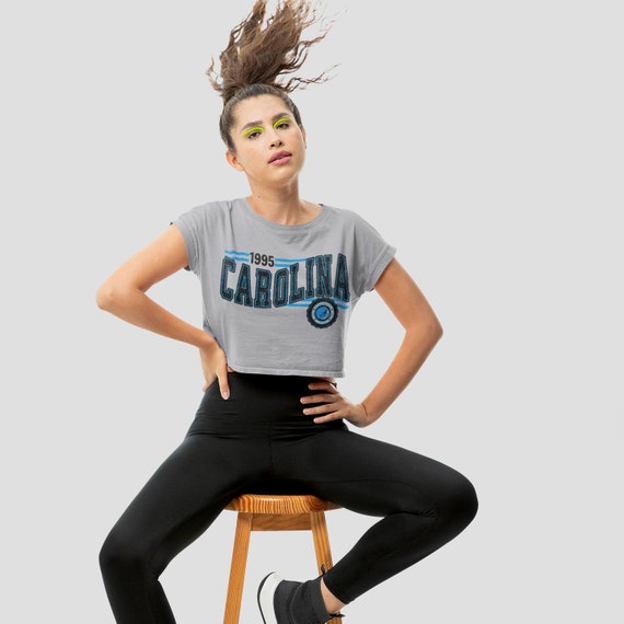Carolina Football Retro Cropped Shirt, Vintage Carolina Panther