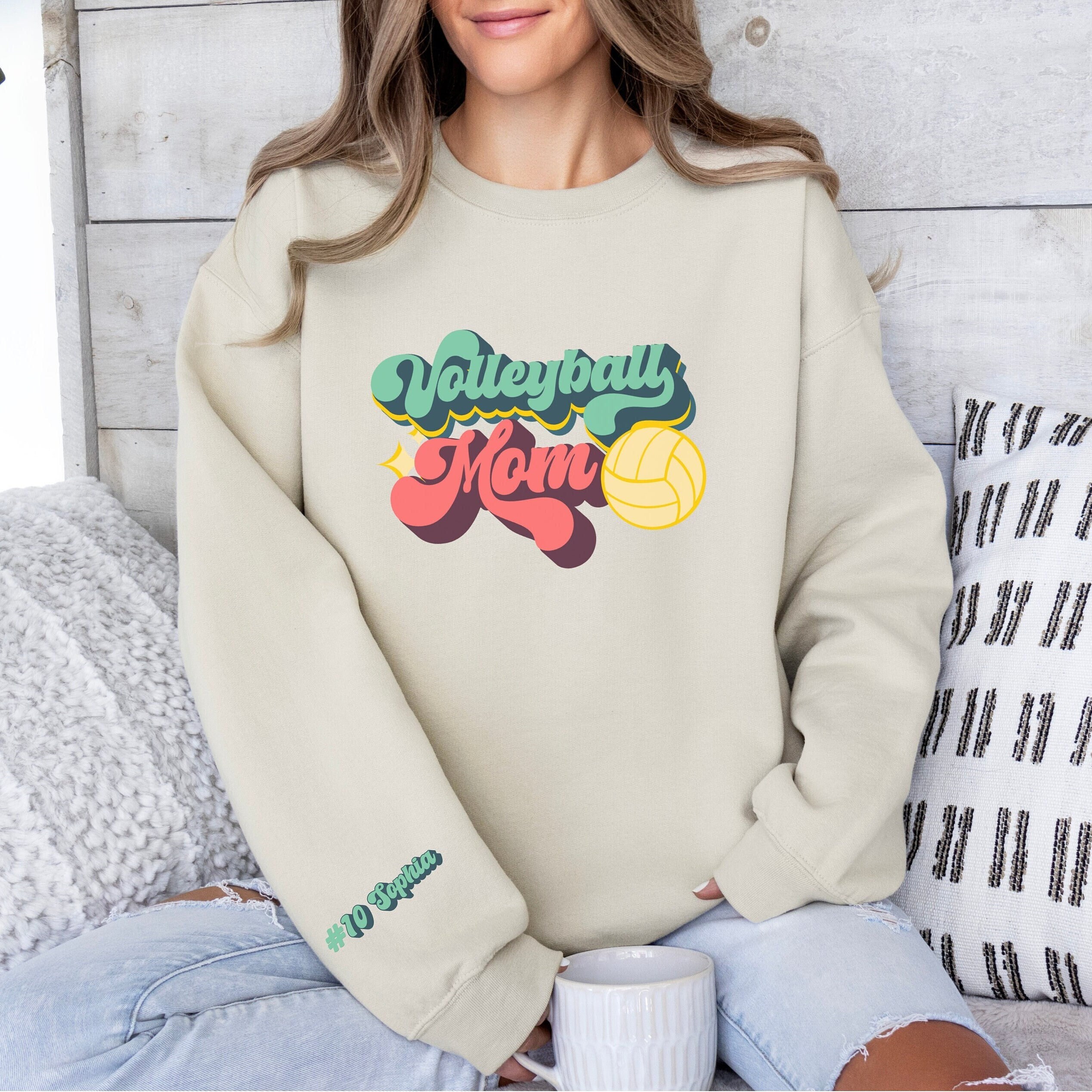 Sports Mom Embroidered Sweatshirt