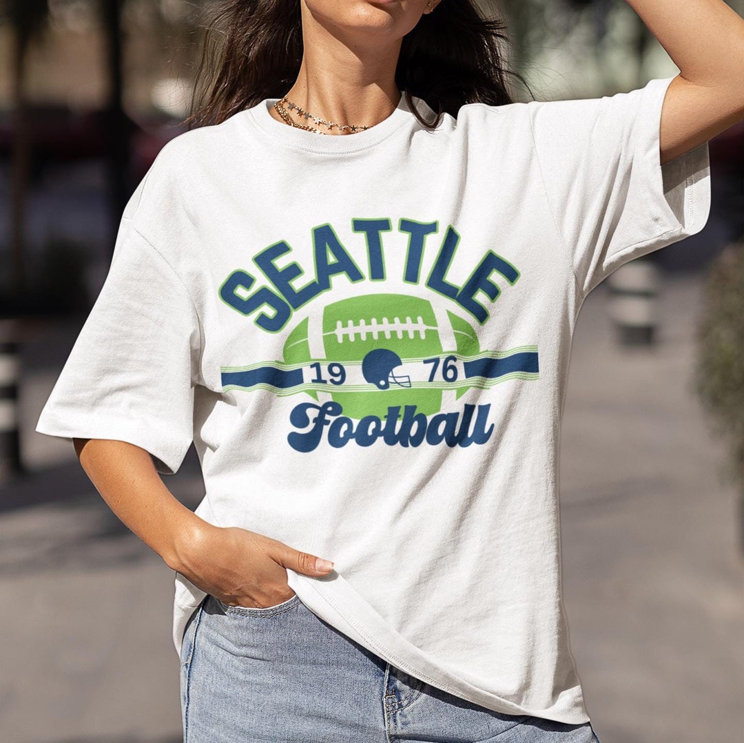 Seattle Football Vintage T-shirt, Seattle Seahawk Throwback Tee