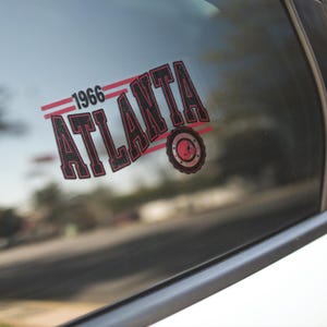 Atlanta Football Kiss-Cut Vinyl Decal, Falcon Laptop Sticker, American Football Fan Sticker, Football Lover Gift, Retro Football Sticker