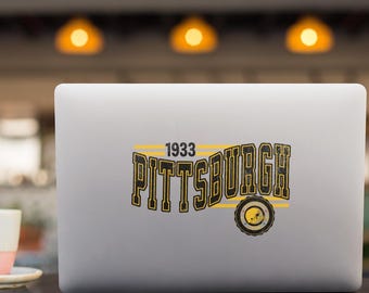 Pittsburgh Football Kiss-Cut Vinyl Aufkleber, Steeler Laptop Aufkleber, American Football Fan Aufkleber, Fußballliebhaber Geschenk, Retro Fußball Aufkleber