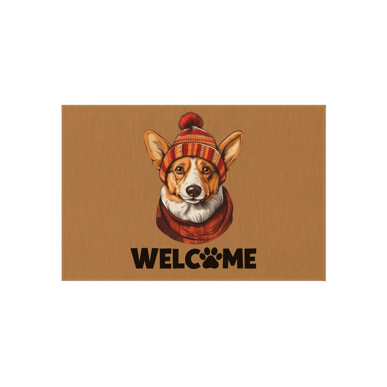 Winter Season Outdoor Rug, Cozy Christmas Welsh Mat