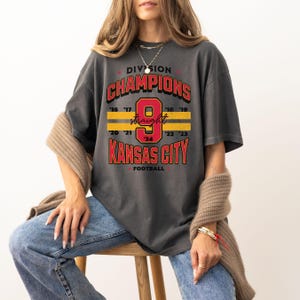 Kansas City Football Nine Straight Division Champion T-shirt, Retro Chief Football Shirt, Division Champs Years Unisex Shirt, Chief Fan Gift